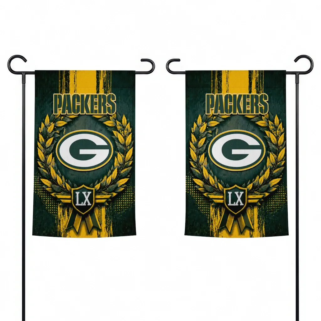 Green Bay Packers Garden Flag Custom Laurel Wreath Green Fashion Forward Green Bay Packers Garden Flag Custom Laurel Wreath Green Fashion Forward