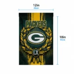 Green Bay Packers Garden Flag Custom Laurel Wreath Green Best Selling