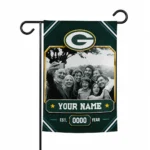 Green Bay Packers Garden Flag - Custom Photo Frame Green