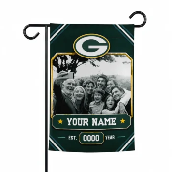 Green Bay Packers Garden Flag - Custom Photo Frame Green