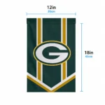 Green Bay Packers Garden Flag Customized Chevron Stripes Green Best Selling