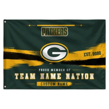 Green Bay Packers House Flag Customized Brushed Streaks Green Best Selling