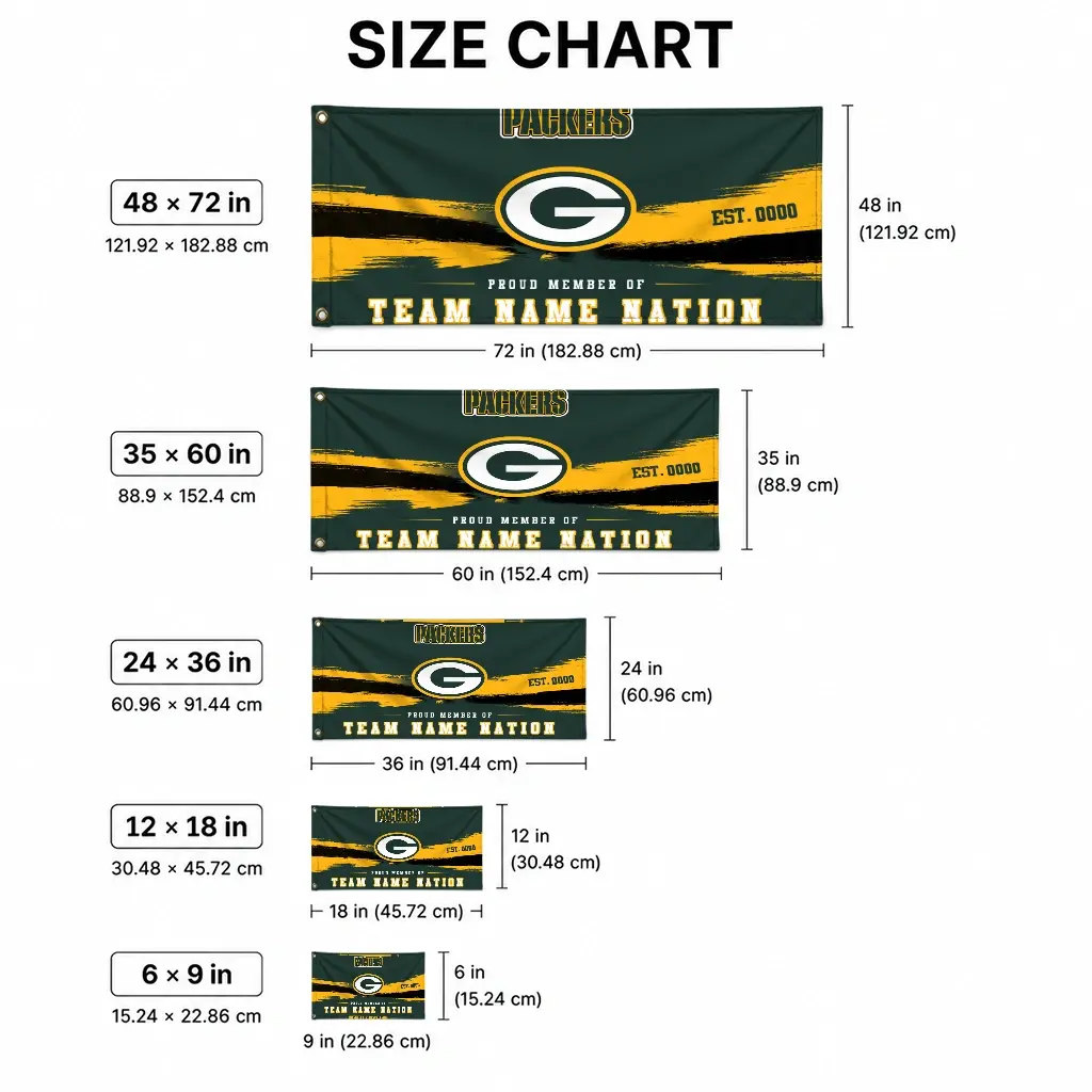 Green Bay Packers House Flag Customized Brushed Streaks Green High Quality Green Bay Packers House Flag Customized Brushed Streaks Green High Quality