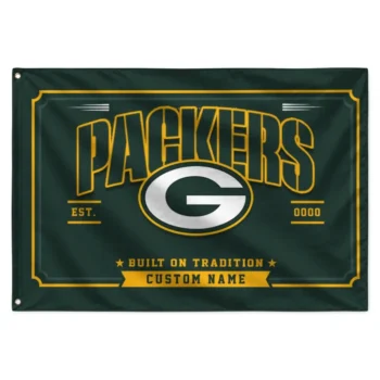 Green Bay Packers House Flag Customized Ornate Border Green Best Selling
