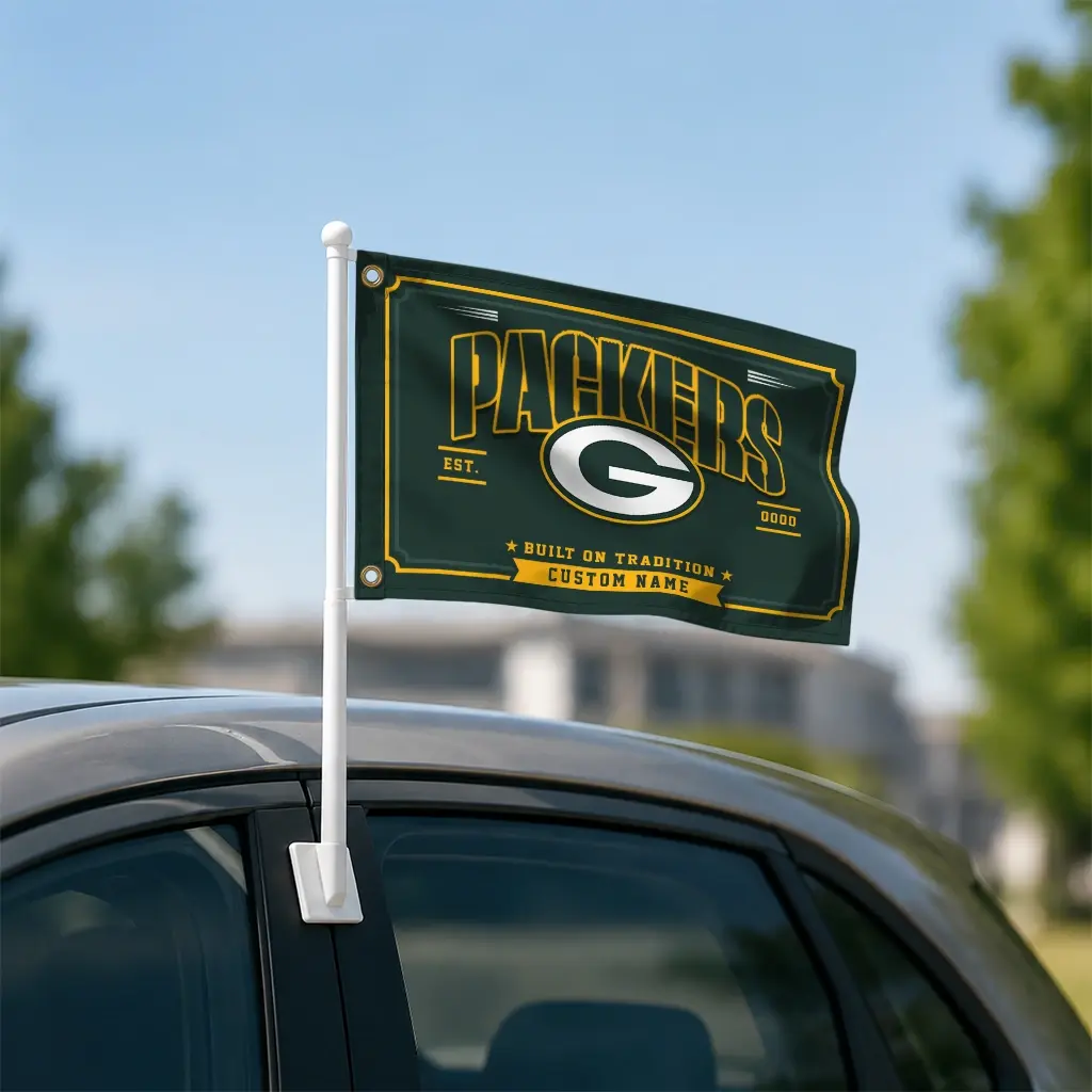Green Bay Packers House Flag Customized Ornate Border Green Latest Model Green Bay Packers House Flag Customized Ornate Border Green Latest Model