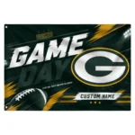 Green Bay Packers House Flag Personalized Action Streaks Green Best Selling