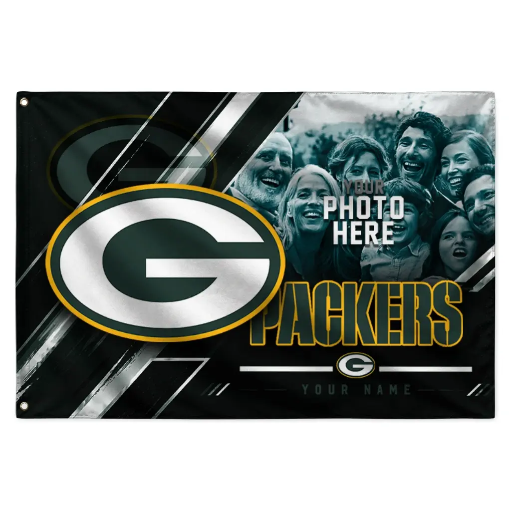 Green Bay Packers House Flag Personalized Diagonal Stripes Green Best Selling Green Bay Packers House Flag Personalized Diagonal Stripes Green Best Selling