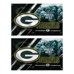 Green Bay Packers House Flag Personalized Diagonal Stripes Green Best Selling