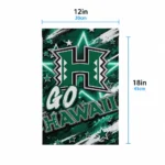 Hawaii Rainbow Warriors Garden Flag Custom Glowing Star Green Best Selling