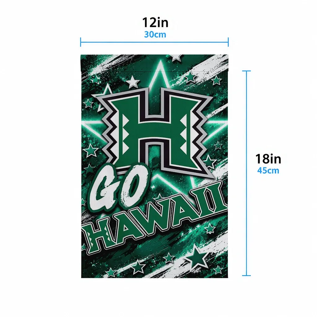 Hawaii Rainbow Warriors Garden Flag Custom Glowing Star Green High Quality Hawaii Rainbow Warriors Garden Flag Custom Glowing Star Green High Quality