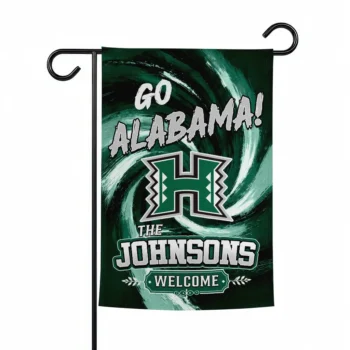 Hawaii Rainbow Warriors Garden Flag Custom Swirl Vortex Green Best Selling