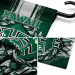 Hawaii Rainbow Warriors Garden Flag Customized Laurel Wreath Green Best Selling