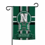 Hawaii Rainbow Warriors Garden Flag Personalized Circle Medallion Green Best Selling