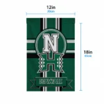 Hawaii Rainbow Warriors Garden Flag Personalized Circle Medallion Green Best Selling
