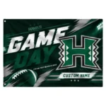 Hawaii Rainbow Warriors House Flag Custom Action Streaks Green Best Selling