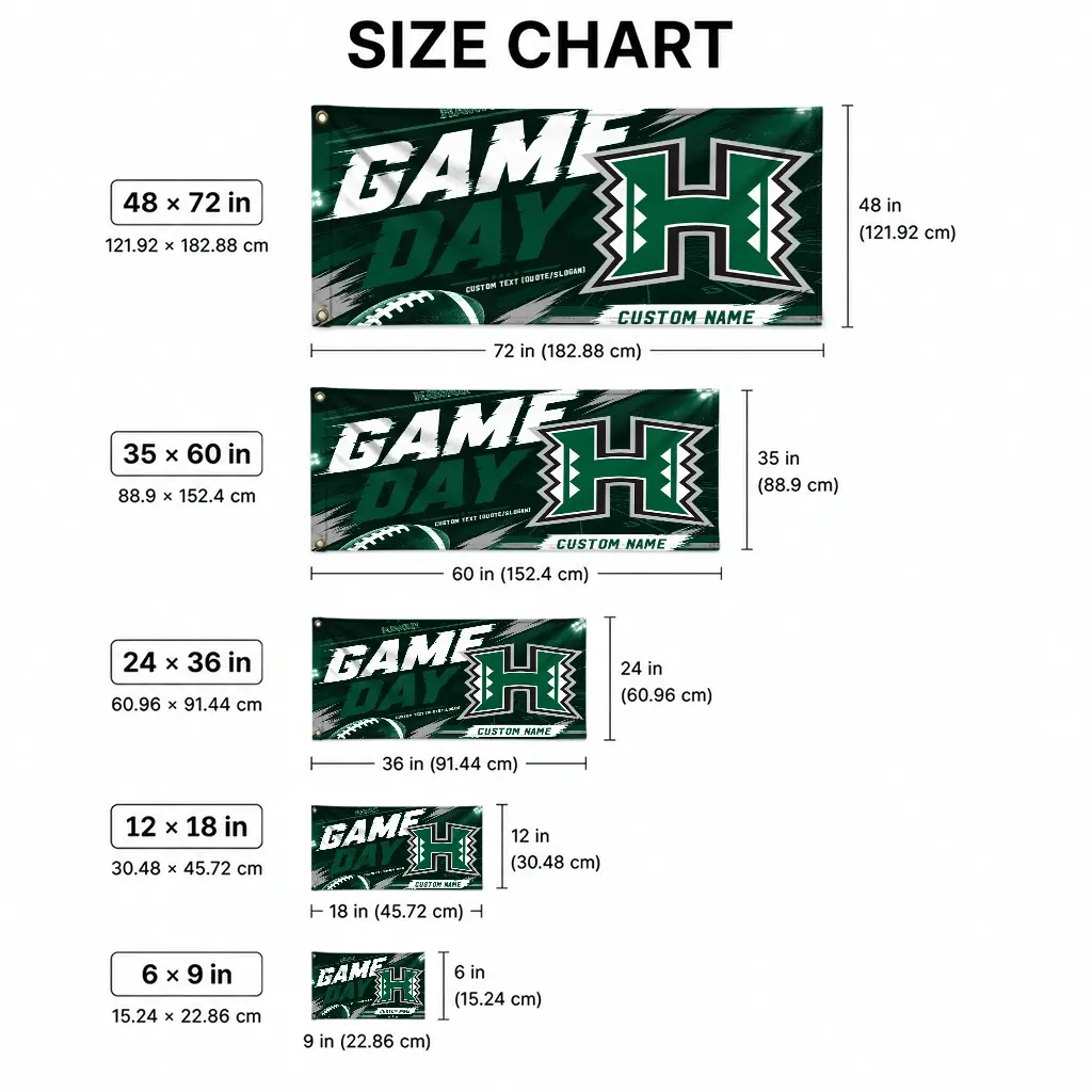 Hawaii Rainbow Warriors House Flag Custom Action Streaks Green High Quality Hawaii Rainbow Warriors House Flag Custom Action Streaks Green High Quality