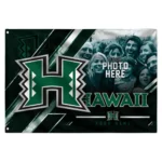 Hawaii Rainbow Warriors House Flag Custom Diagonal Stripes Green Best Selling