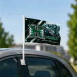 Hawaii Rainbow Warriors House Flag Custom Diagonal Stripes Green Best Selling