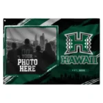 Hawaii Rainbow Warriors House Flag Customized Framed Photo Green Black Best Selling