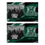 Hawaii Rainbow Warriors House Flag Customized Framed Photo Green Black Best Selling