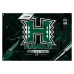 Hawaii Rainbow Warriors House Flag Customized Speed Slashes Green Best Selling