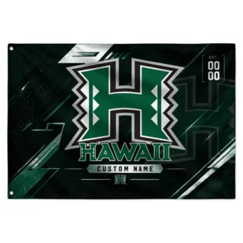 Hawaii Rainbow Warriors House Flag Customized Speed Slashes Green Best Selling