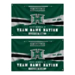 Hawaii Rainbow Warriors House Flag Personalized Brushed Streaks Green Best Selling