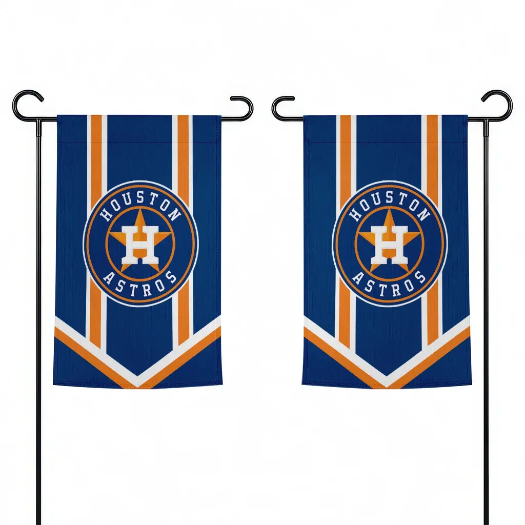 Houston Astros Garden Flag Custom Chevron Stripes Blue Fashion Forward Houston Astros Garden Flag Custom Chevron Stripes Blue Fashion Forward