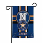 Houston Astros Garden Flag Custom Circle Medallion Blue Best Selling