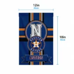 Houston Astros Garden Flag Custom Circle Medallion Blue Best Selling
