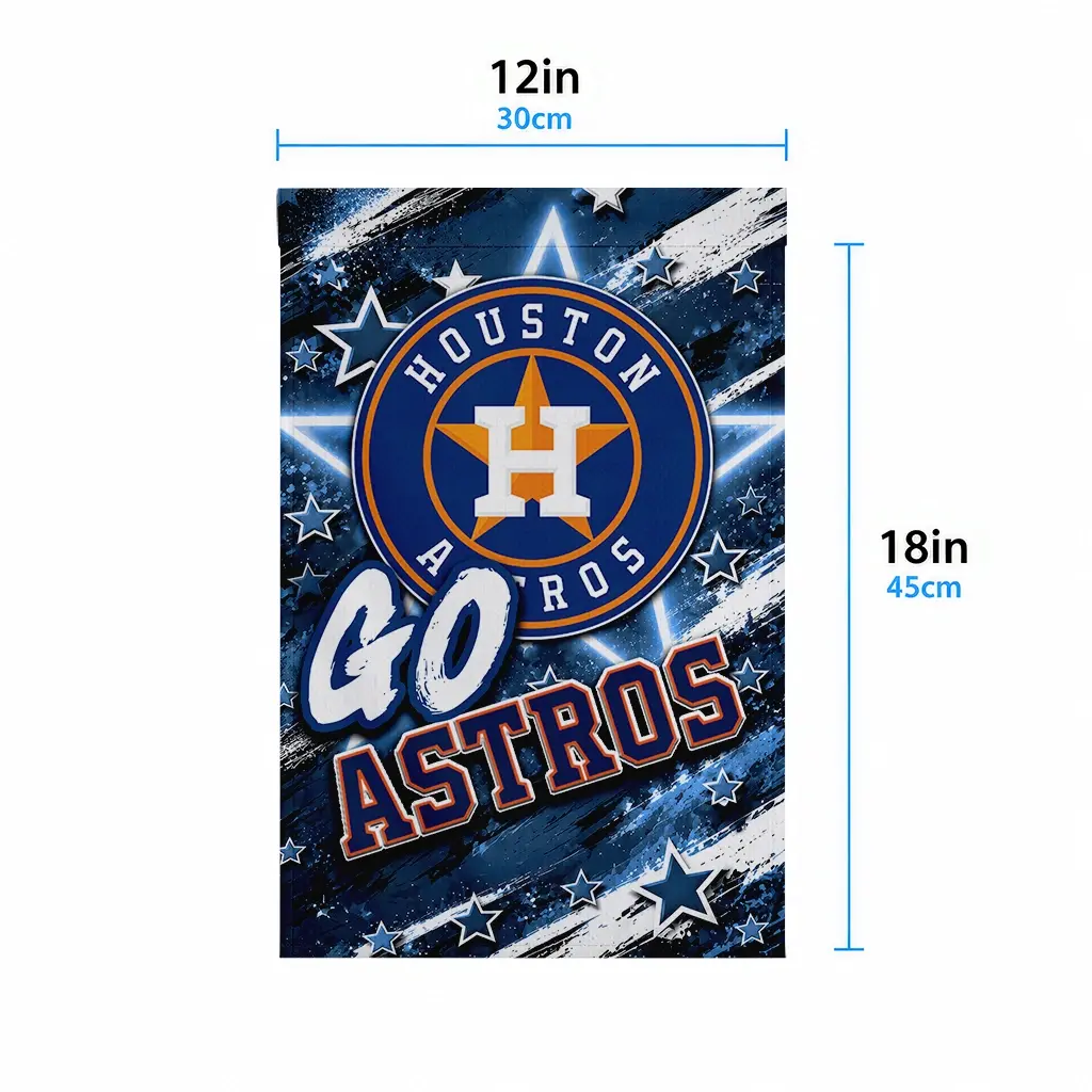 Houston Astros Garden Flag Customized Glowing Star Blue High Quality Houston Astros Garden Flag Customized Glowing Star Blue High Quality