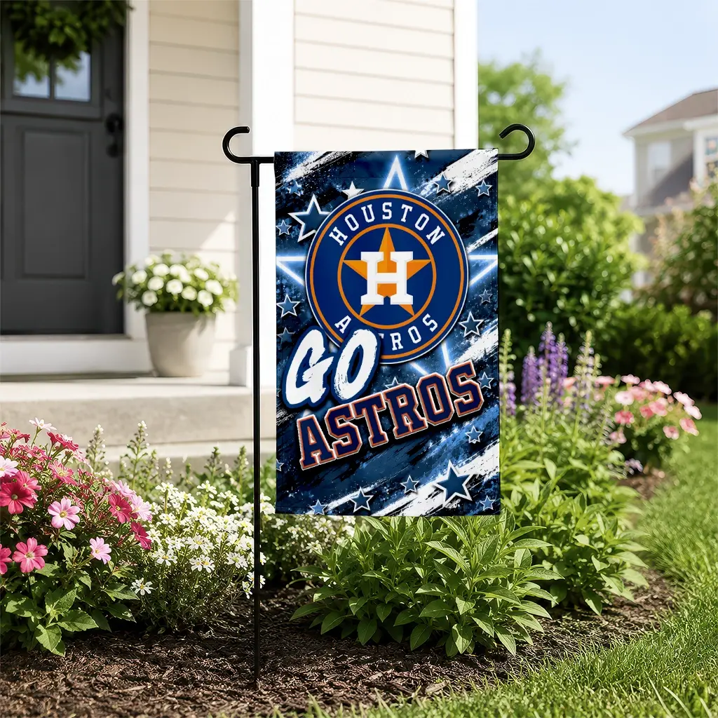 Houston Astros Garden Flag Customized Glowing Star Blue New Arrival Houston Astros Garden Flag Customized Glowing Star Blue New Arrival