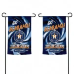 Houston Astros Garden Flag Customized Swirl Vortex Blue Best Selling