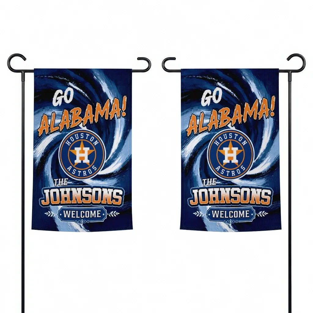 Houston Astros Garden Flag Customized Swirl Vortex Blue Fashion Forward Houston Astros Garden Flag Customized Swirl Vortex Blue Fashion Forward