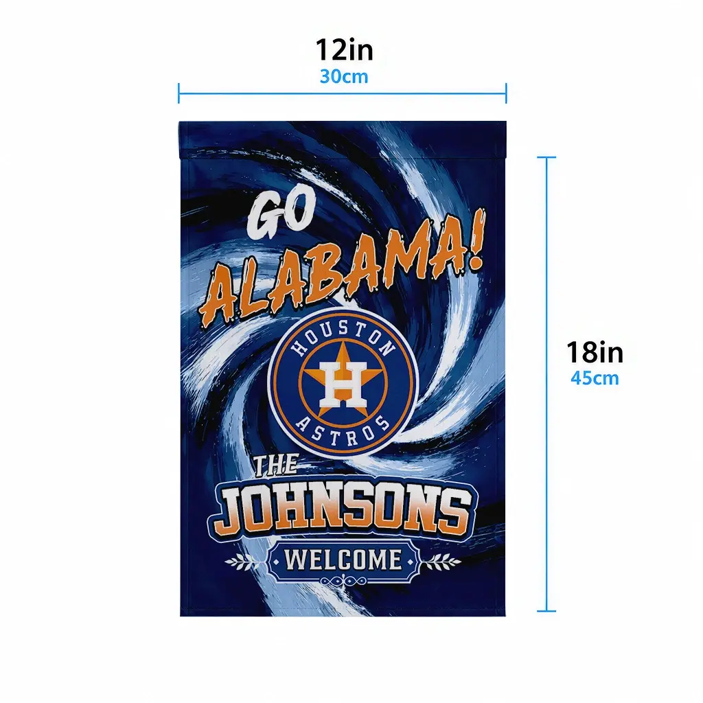 Houston Astros Garden Flag Customized Swirl Vortex Blue High Quality Houston Astros Garden Flag Customized Swirl Vortex Blue High Quality