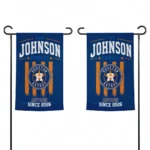 Houston Astros Garden Flag Personalized Distressed Stripes Blue Best Selling