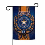 Houston Astros Garden Flag Personalized Laurel Wreath Blue Best Selling