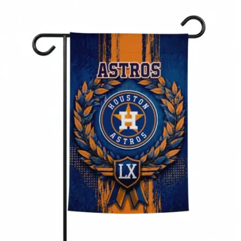 Houston Astros Garden Flag Personalized Laurel Wreath Blue Best Selling