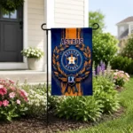 Houston Astros Garden Flag Personalized Laurel Wreath Blue Best Selling