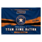 Houston Astros House Flag Custom Brushed Streaks Blue Best Selling