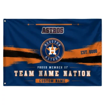 Houston Astros House Flag Custom Brushed Streaks Blue Best Selling