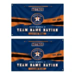 Houston Astros House Flag Custom Brushed Streaks Blue Best Selling