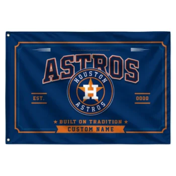 Houston Astros House Flag Custom Ornate Border Blue Best Selling