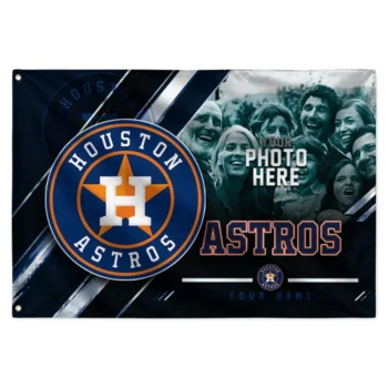 Houston Astros House Flag Customized Diagonal Stripes Blue Best Selling