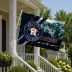 Houston Astros House Flag Customized Diagonal Stripes Blue Best Selling