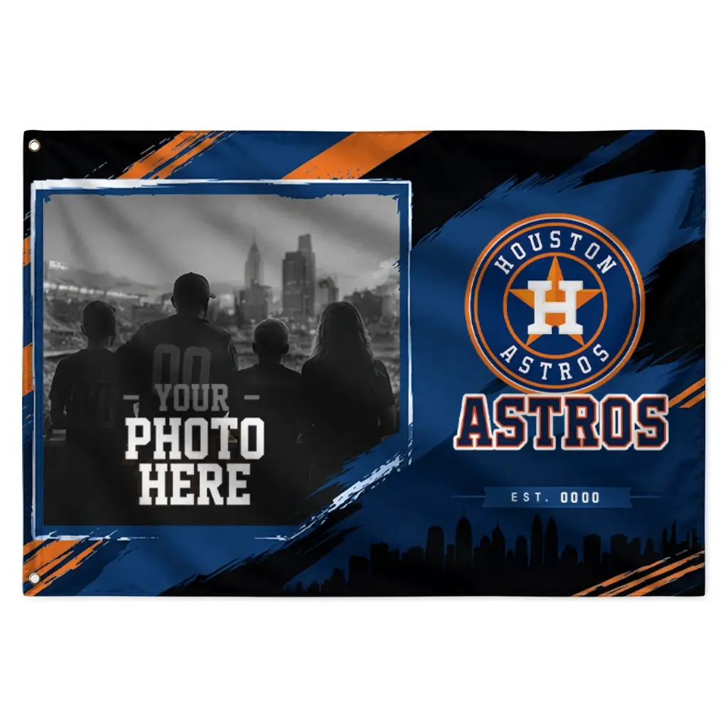Houston Astros House Flag Personalized Framed Photo Blue Black Best Selling Houston Astros House Flag Personalized Framed Photo Blue Black Best Selling