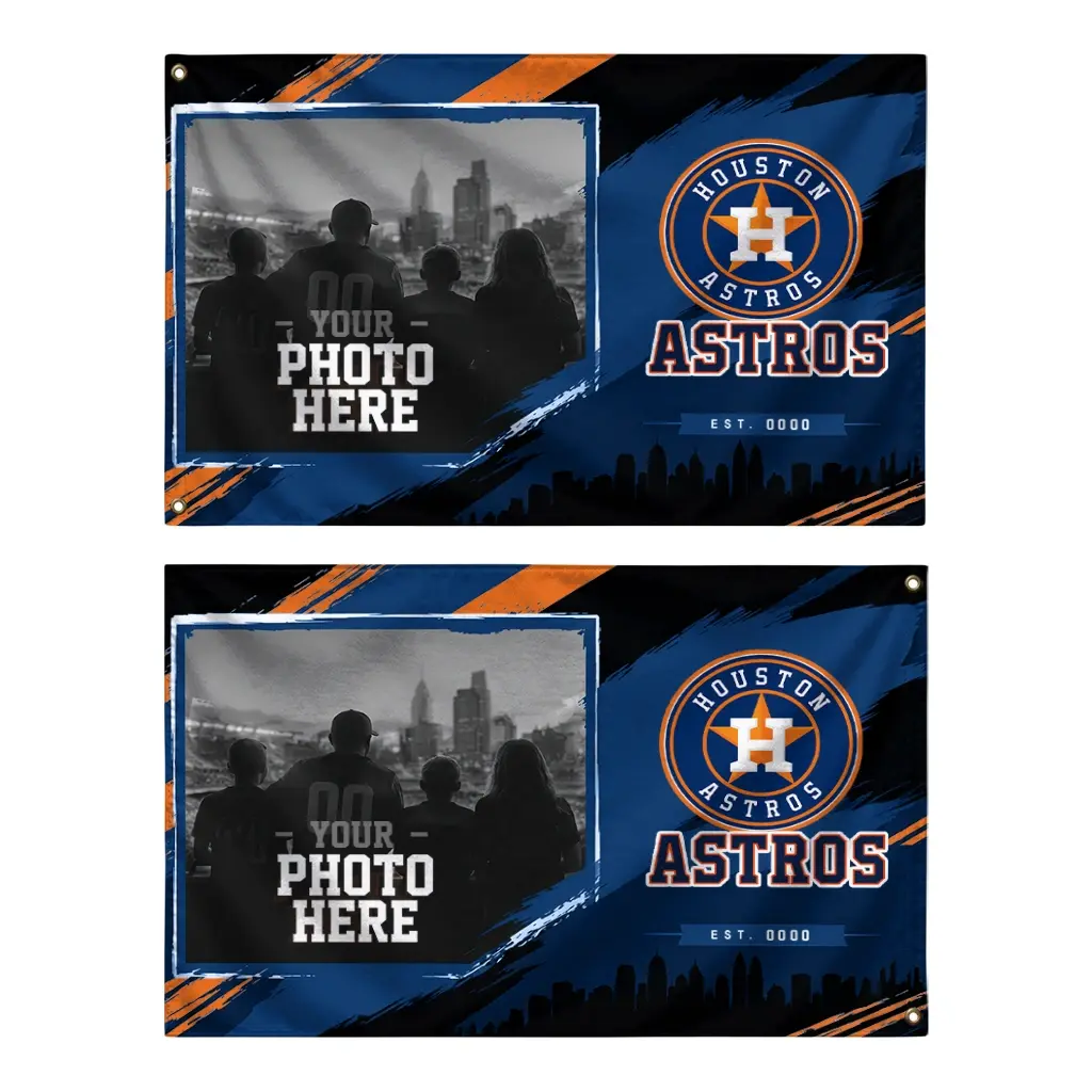 Houston Astros House Flag Personalized Framed Photo Blue Black Fashion Forward Houston Astros House Flag Personalized Framed Photo Blue Black Fashion Forward