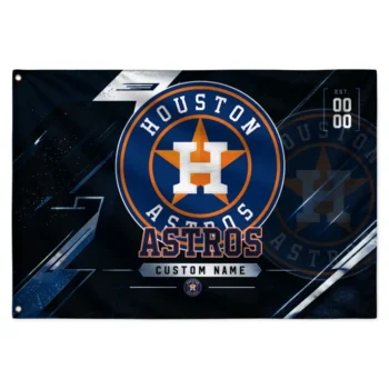 Houston Astros House Flag Personalized Speed Slashes Blue Best Selling