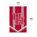 Houston Cougars Garden Flag Custom Chevron Stripes Red Best Selling