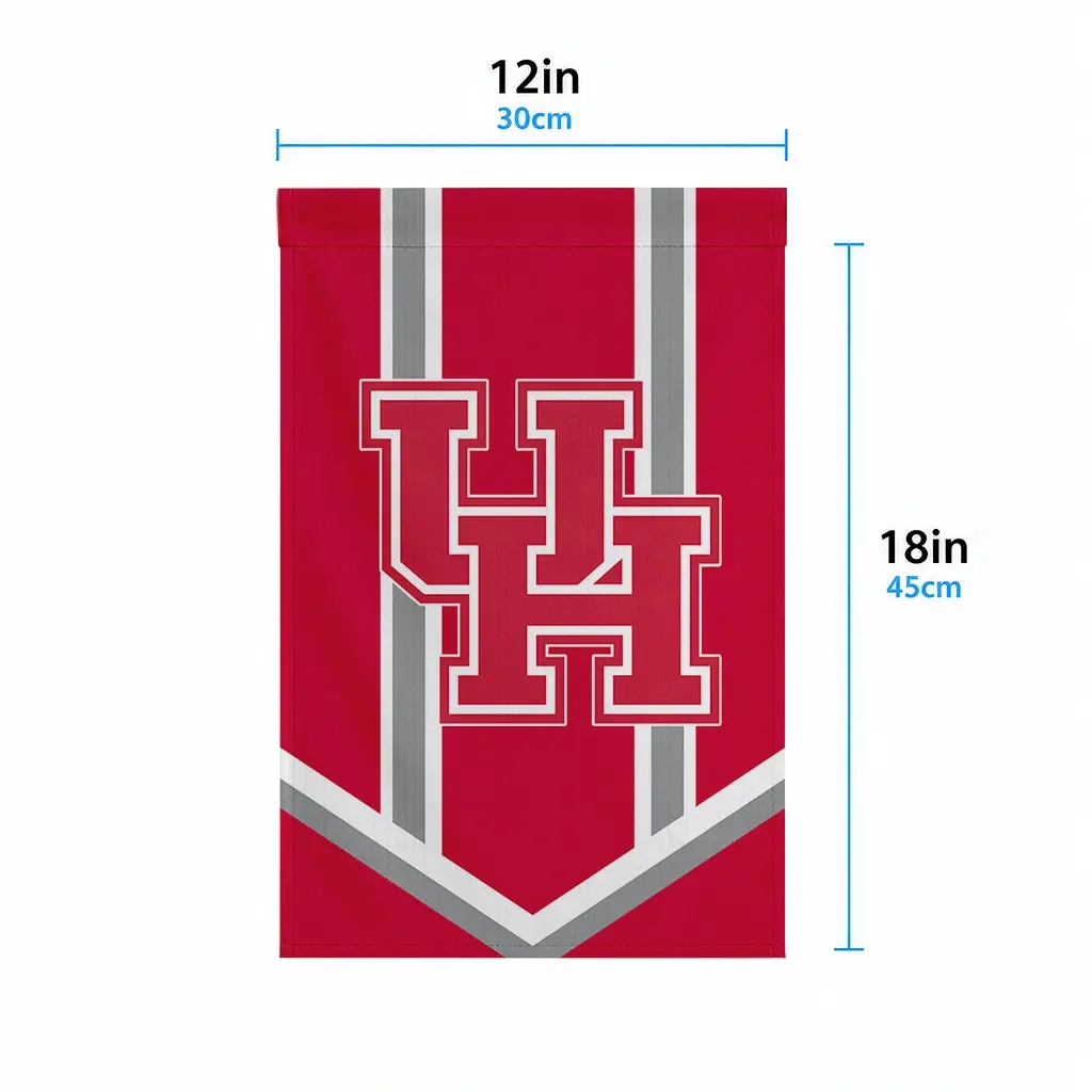Houston Cougars Garden Flag Custom Chevron Stripes Red High Quality Houston Cougars Garden Flag Custom Chevron Stripes Red High Quality